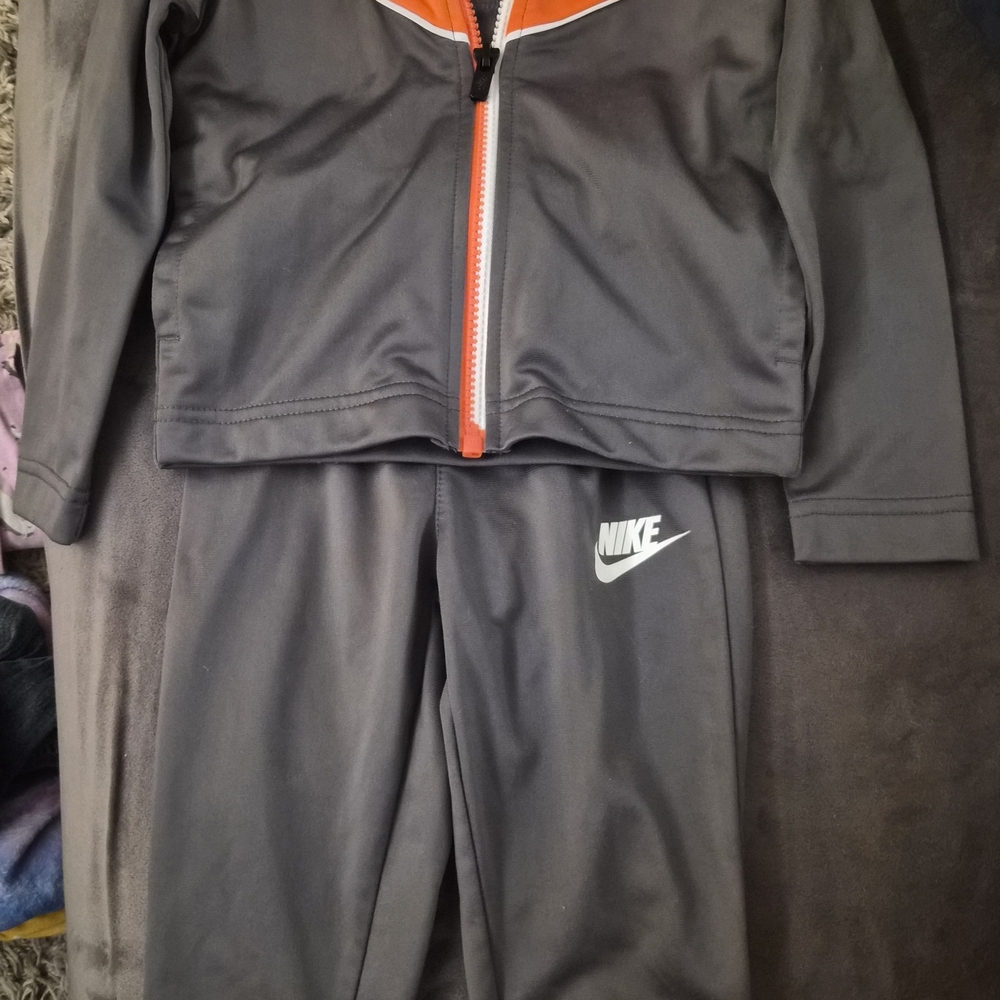 Nike Black and Orange Tracksuit